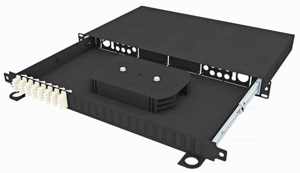 Кросс оптический стоечный  TopLAN КРСв-Top-1U-32LC/U-OM2-BK