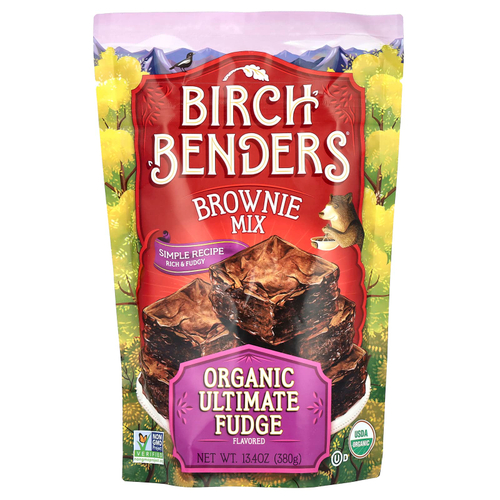 Birch Benders, Brownie Mix, идеальная органическая помадка, 380 г (13,4 унции)