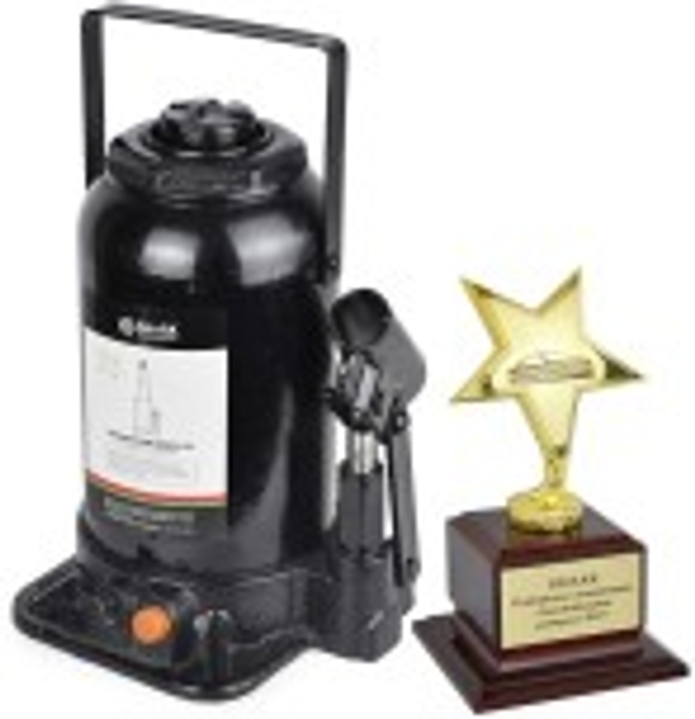 Домкрат бутылочный двухштоковый БелАК  20 тонн 235/485 мм (БАК.20049) БАК.20049