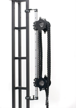 Канатный тренажер  "Двойная бочка" с регулировочной стойкой + канат (20м)