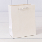 Пакет подарочный 12х15х7см Фигуры и узоры "Фактура" (Белый)