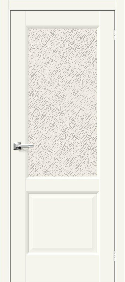 Дверь NC33 / Цвет Luna / Стекло White Сross / Двери Браво