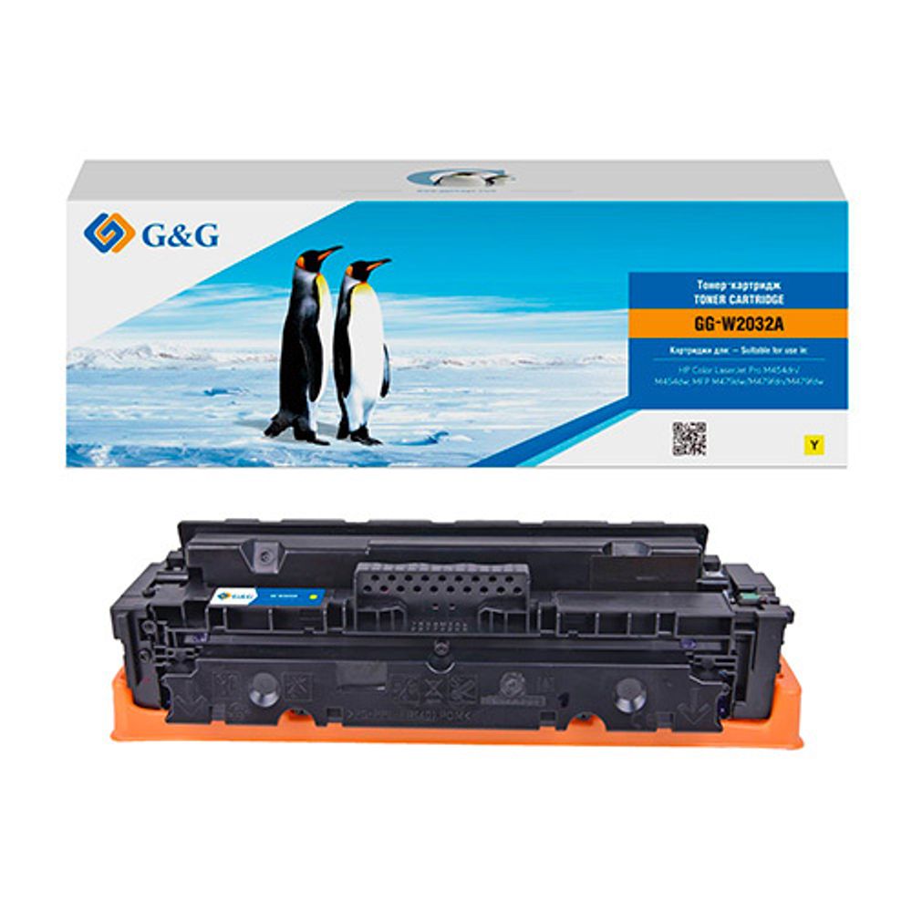 Картридж G&amp;G, аналог HP W2032A/415A желтый 2.1k с чипом