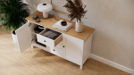 Сервант - аналог IKEA HEMNES / ХЕМНЭС/ ХЕМНЕС / КЫМОР / ИКЕА 157х89х47 см, белый/светло коричневый