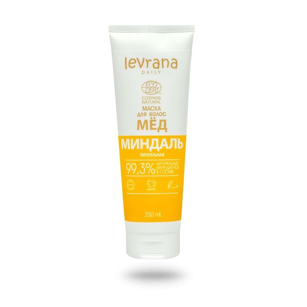 Маска для волос питательная, Мед и миндаль, 250 мл ECOCERT COSMOS NATURAL (Levrana)