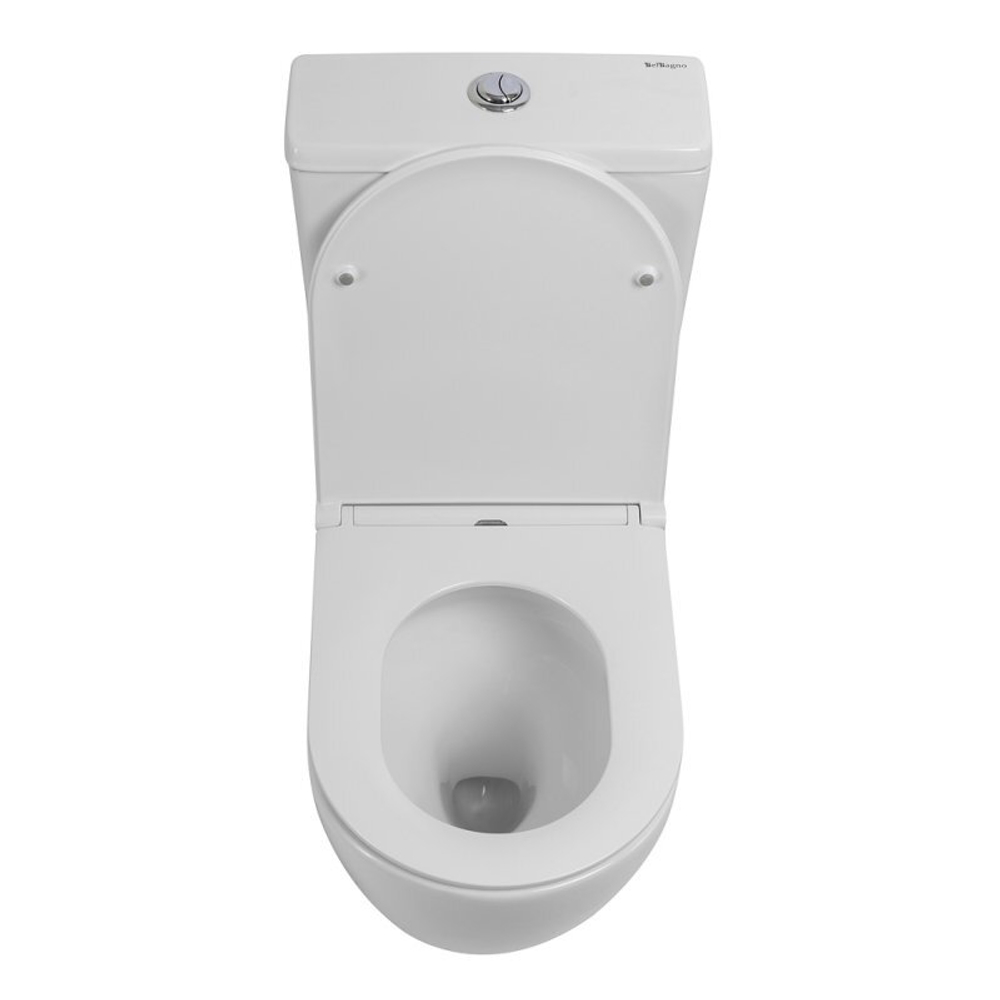 Унитаз-компакт безободковый BelBagno Sfera-R BB2141CP-TOR со смывом Tornado