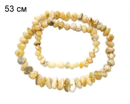 Бусы из натурального необработанного янтаря (5367)