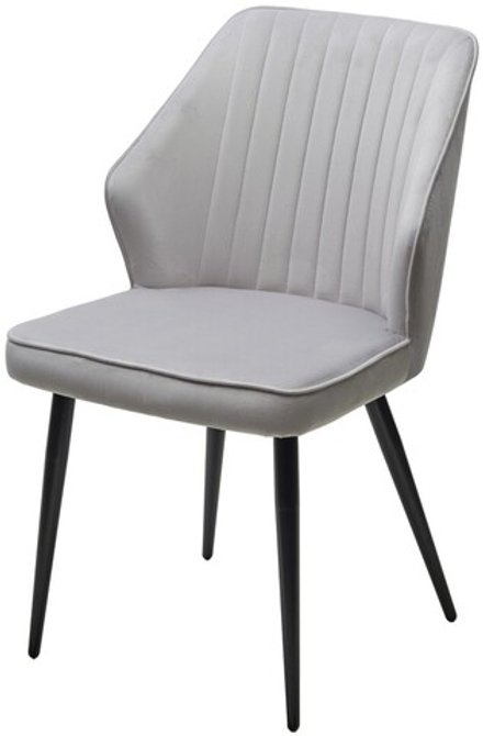 Стул М-City DISAUR Сиэтл -В (Seattle-V) Светло-серый Bm-4, Велюр, Черный каркас