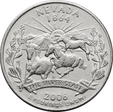 25 центов (1/4 доллара, квотер) 2006 США «Штат Невада» (P)