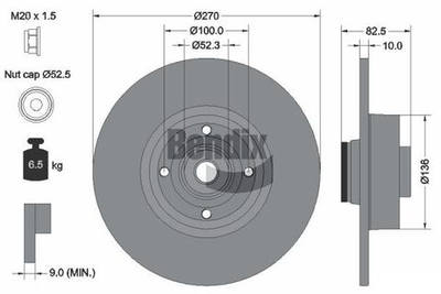 BENDIX Braking - BDS1108-BEN - Brake Disc