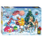 Пазл 160эл. "Снеговик и зайчата" (Степ пазл)