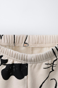 ZARA КОМПЛЕКТ ДЛЯ БЕГА С ПРИНТОМ "ФЕРМА", ЦВЕТ ЛЬДА