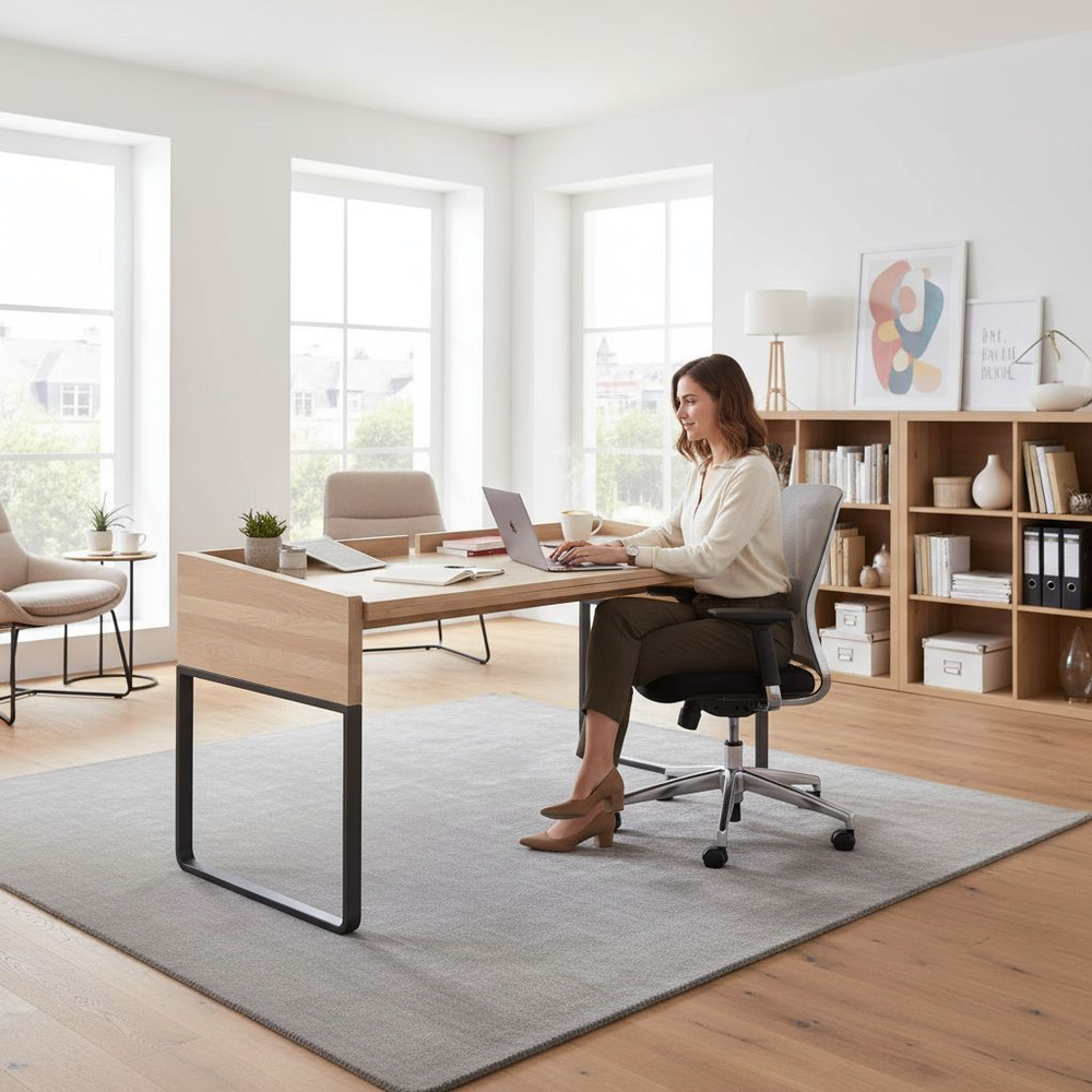 Стол компьютерный, 146х65х78, Ольтсдорф, письменный, раскладной, в стиле лофт, массив дуба, MAKOSA