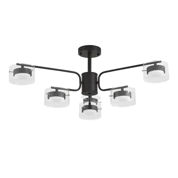 8349/6C COMFI черный/прозрачный, металл/стекло Светильник потолочный LED GX53 6*7W 220V NATALINA