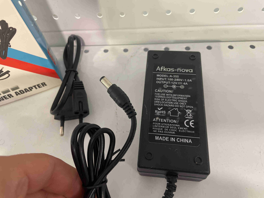 A-355 / Блок питания Afkas-nova с кабелем питания (12 вольт 4 ампер)