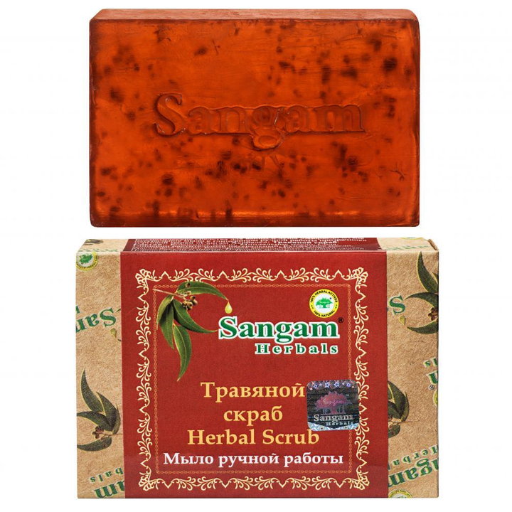 Мыло Sangam Herbals с глицерином Травяной скраб Herbal Scrub 100 г