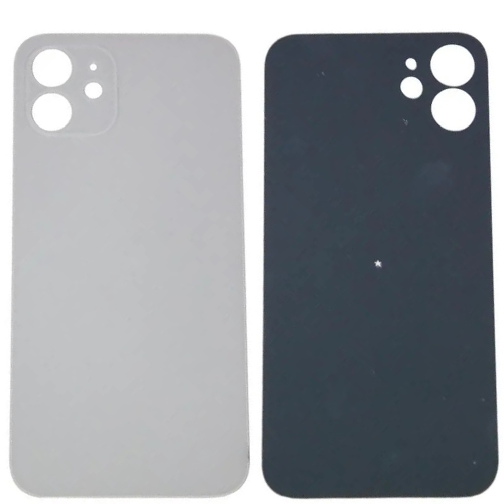 Задняя крышка для Apple iPhone 12 Белый (стекло, широкий вырез под камеру)