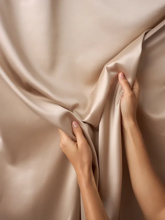 Атлас-стрейч бельевой арт. 1007, Китай, бежевый 775