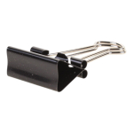 Зажимы для бумаг 25мм, 12 шт, черные, картонная коробка