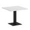 Onix Direct Стол квадратный O.SPRG-2 Белый Бриллиант/Металл Черный 900*900*750