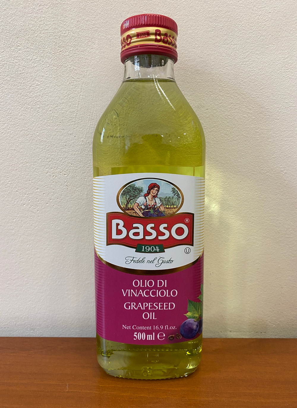 Масло виноградных косточек BASSO рафинированное 500 мл Италия