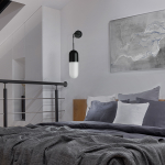 690617 Бра RAMO 1х40W E27 ЧЕРНЫЙ МАТОВЫЙ/БЕЛЫЙ