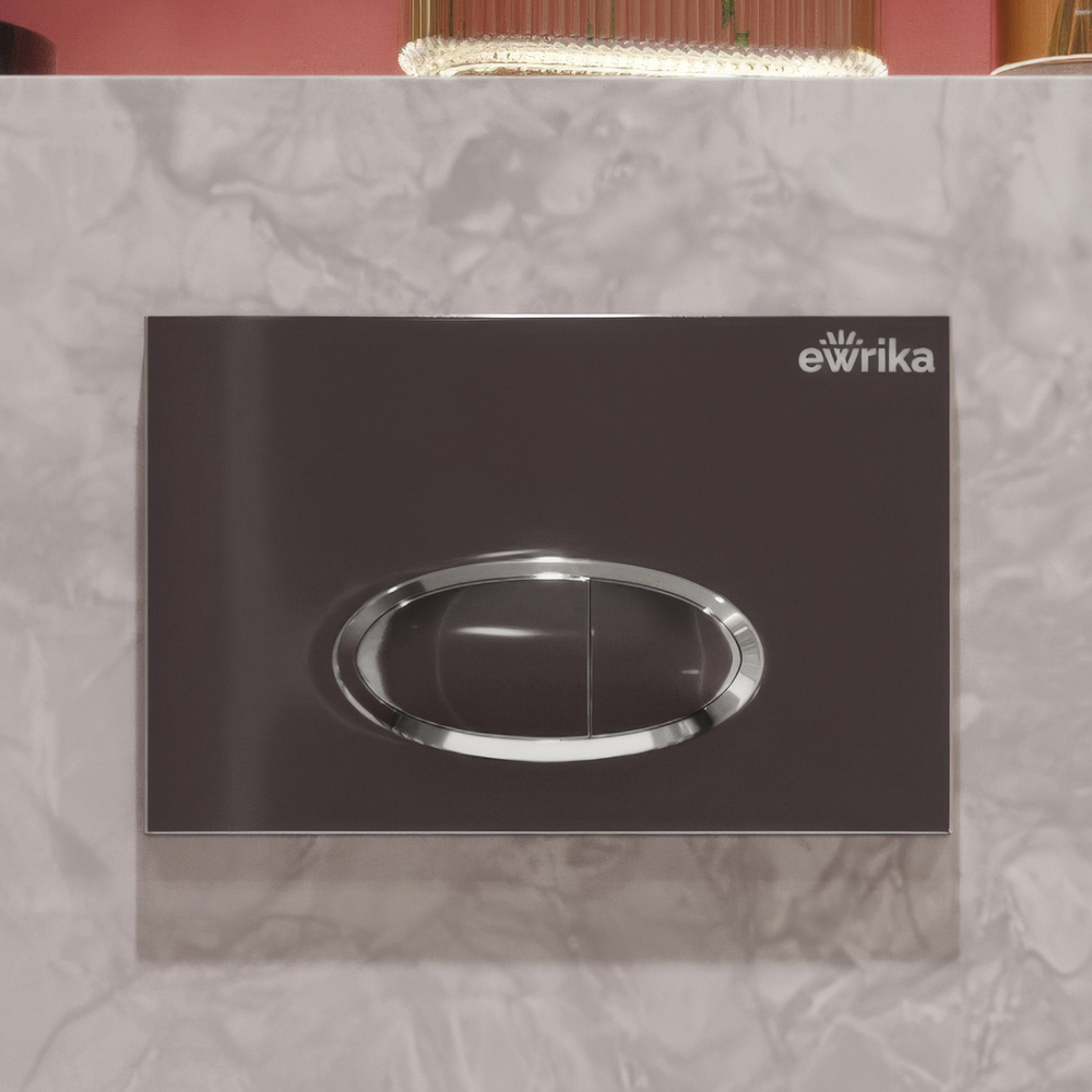 Кнопка смыва для унитаза EWRIKA 0051 пластик, цвет хром