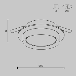 Встраиваемый светильник Maytoni Technical Hoop DL086-GX53-RD-W
