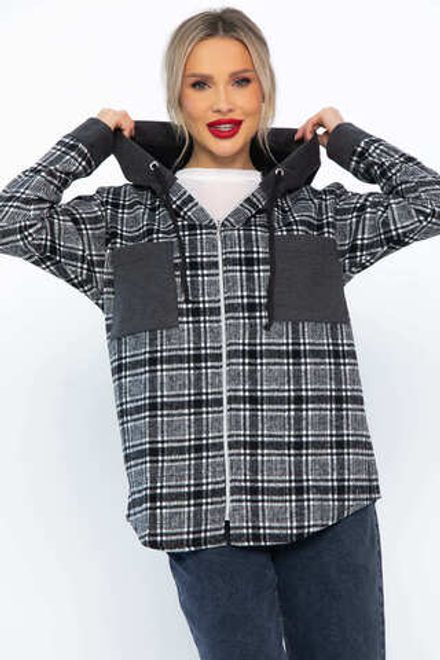 Рубашка с капюшоном Стокгольм (серая) Б14593-50М LT Collection