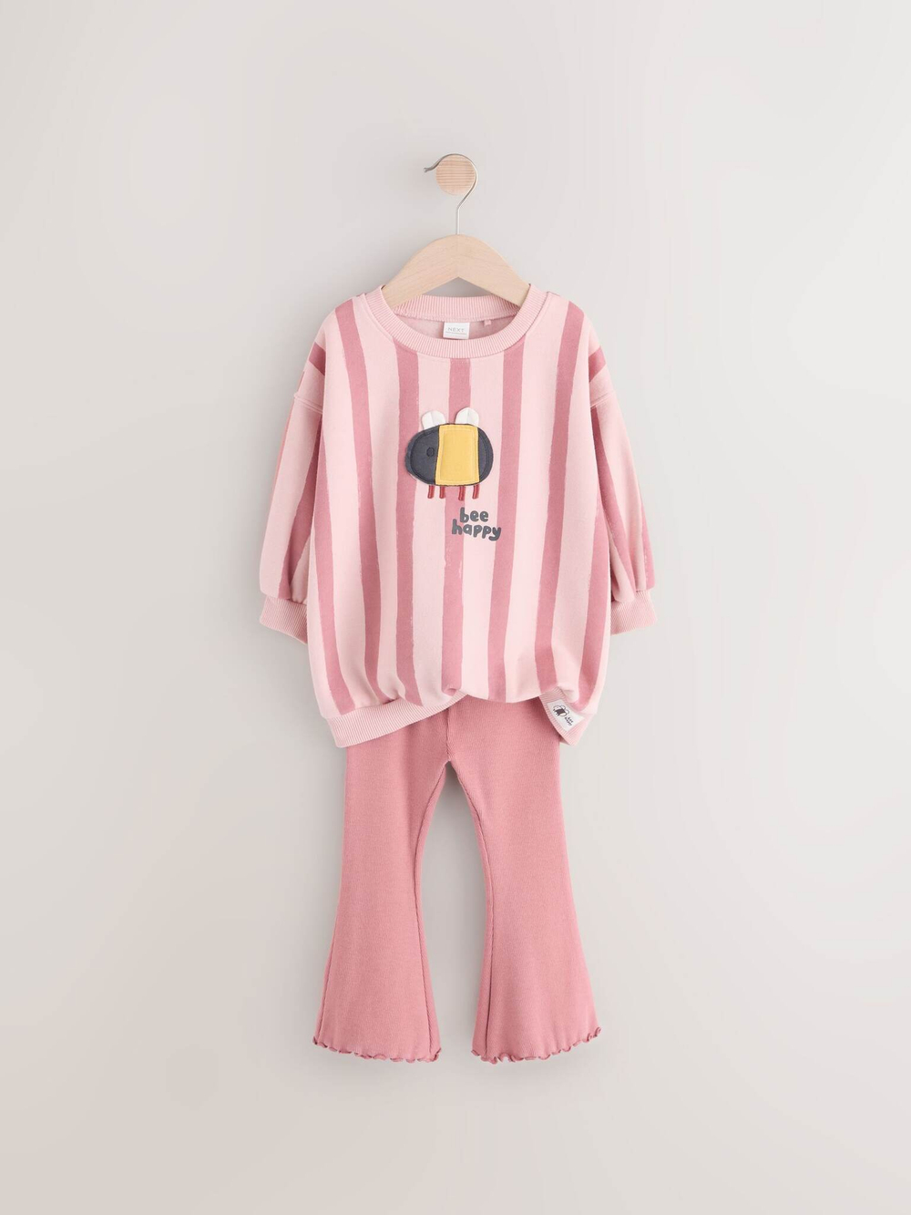 Толстовка и легинсы-клеш в комплекте для девочки Next E54-935, Розовый