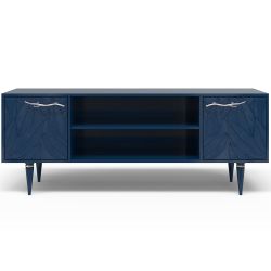 Тумба под ТВ Арт Колор leaves 155см Классик Сильвер Королевский синий