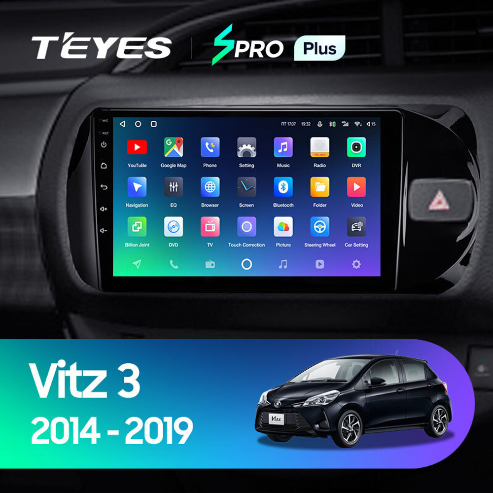 Teyes SPRO Plus 9" для Toyota Vitz 2014-2019 (прав)