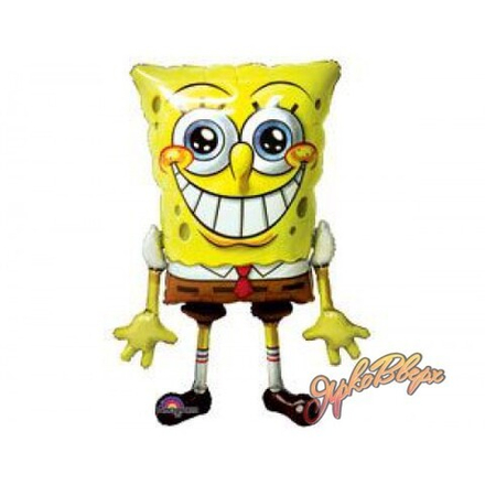 Шар (46''/117 см) Ходячая Фигура, Губка Боб, Желтый, 1 шт. в упак.
