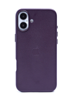 Кожаный чехол Leather Case iPhone 16 Plus, Dark Cherry Темно-Фиолетовый
