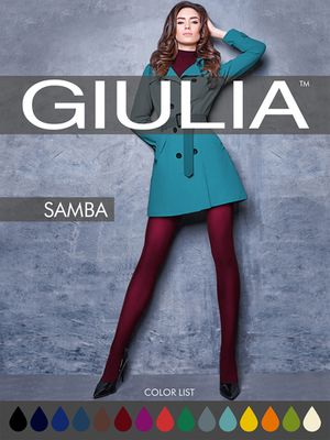 Цветные колготки с микрофиброй Samba 40 Giulia