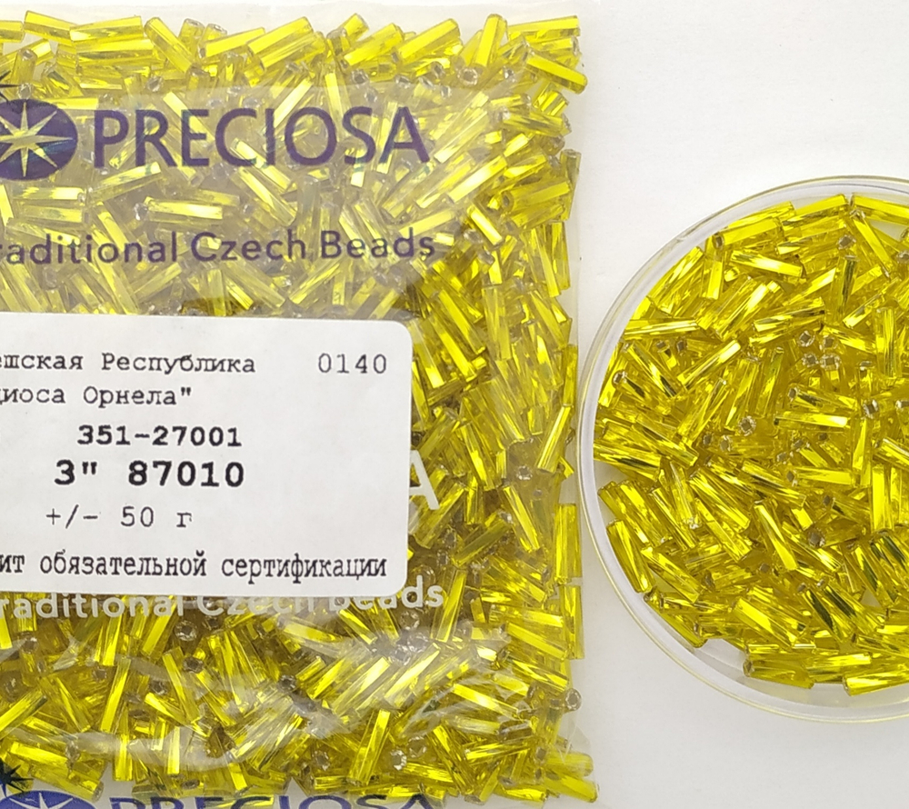 Preciosa стеклярус 87010 витой