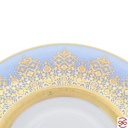 Набор тарелок Falkenporzellan Constanza Marakesh Blue Gold 22 см (6шт)
