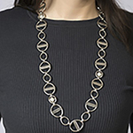Колье Ciclon Fabulosa с жемчугом Swarovski и серебряным покрытием B211804-40 BW/S