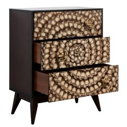 Комод Терра Птички с 3 ящиками Каштан