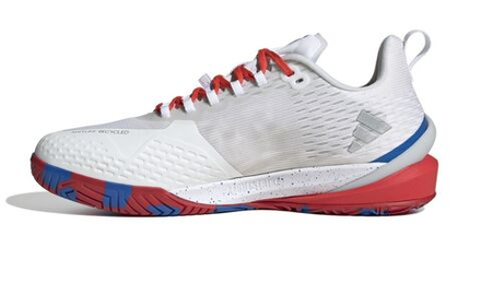 Мужские кроссовки теннисные Adidas Adizero Cybersonic M - cloud white/silver metallic/bright red