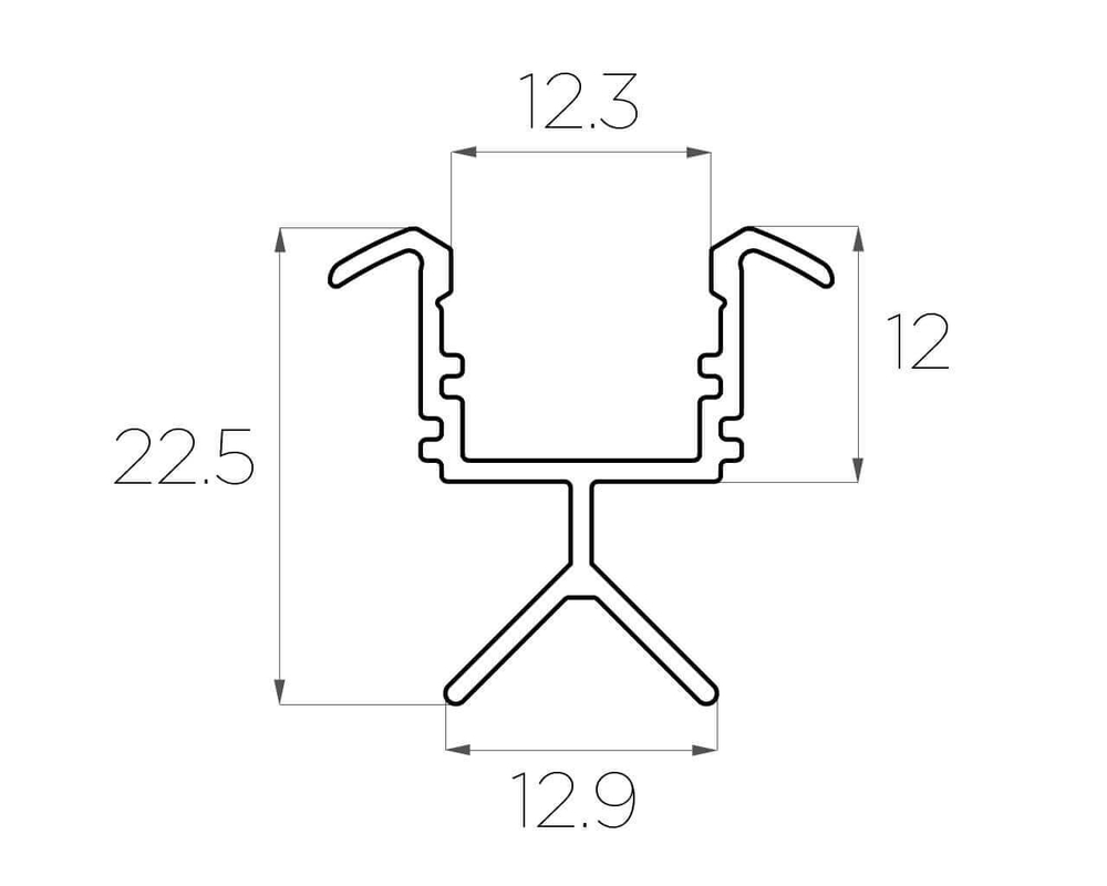 Профиль алюминиевый для перил LC-LPV-2223-2 Anod