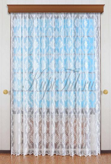 Штора Корона (кремовый жаккард ришелье)