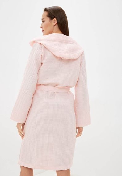 Наоми (пудра) L Халат вафельный с капюшоном
