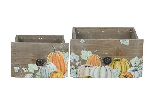 Набор из 2-х ящиков "Тыквы" 16,5x11xH10,5см/ 21x16,5xH11,5см
