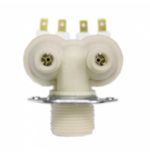 Впускной клапан заливной для стиральной машины Whirlpool 2 выхода угол 90 (481981729012) / КЭН-электроклапан для Вирпул VAL121UN