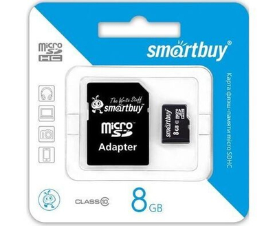 Карта флеш памяти SmartBuy MicroSDHC 4GB CLASS 10 (С адаптером)