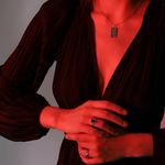 Подвеска карта таро Влюбленные малая родий La Lune