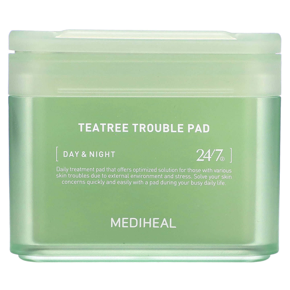 MEDIHEAL, Tea Tree Trouble Pad, 100 таблеток, 170 мл (5,74 жидк. унц.)