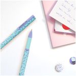 Ручка шариковая Greenwich Line "Pattern lavender" синяя, 0,7мм, игольчатый стержень, грип, софт-тач