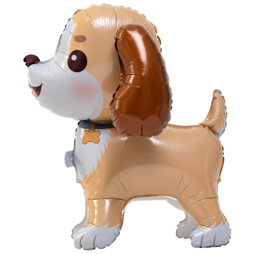 Шар Фольгированный Собака Щенок милый (Оранжевый)